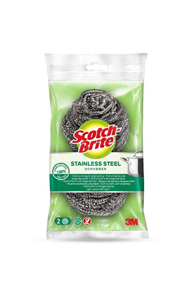 OEM Scotch-Brite kitchen spiral sponge, stainless steel, 2 pcs / set