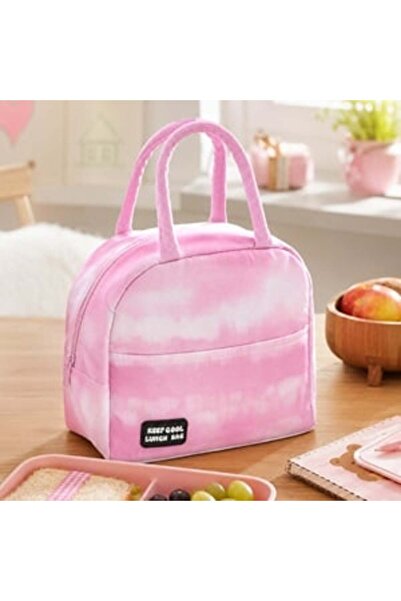 OEM Pink Tie Dye Thermal Food Bag 22x11x18cm 4.3L