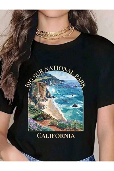 26LIK National Park Tee, Vacation Gift, Watercolor, California Coastline Shir...