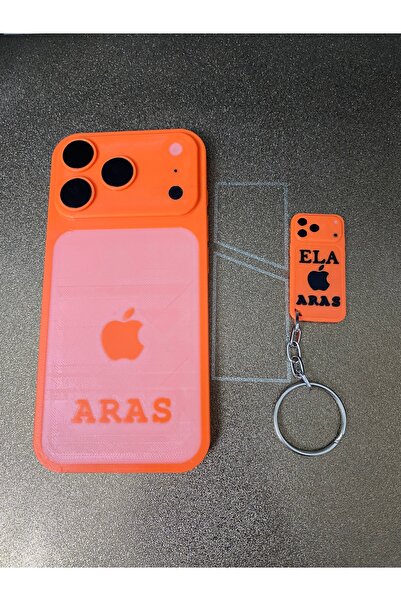 Kişiye Özel Hediye - İsimli iPhone Oyuncak Maketi & Anahtarlık Seti (Tüm Modeller) Mini Telefon Tutacağı Hediyeli :) Organik Biyoplastik (Doğa Dostu)
