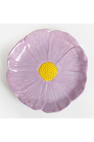 OEM Ceramic Plate in Lilac Flower Shape Ø22cm