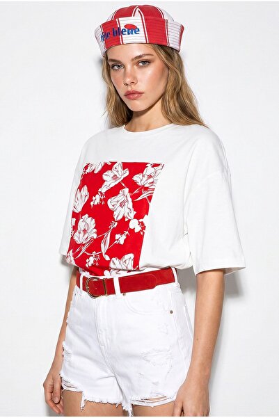 Hiccup LUCCI Tricou Oversized Din Bumbac Cu Imprimeu Floral