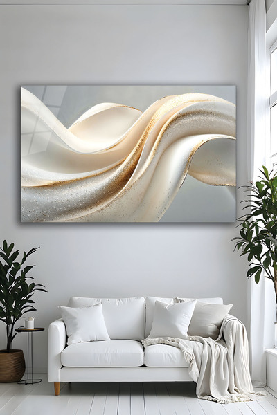 Parıltı Yayınları Tablou orizontal din sticlă temperată, modern, de lux, cu m...