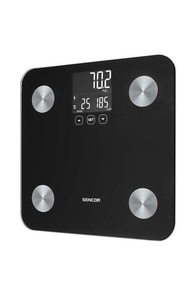 Sencor SBS6026BK Digital Bathroom Scale, 180 kg, LCD, Touch Control, Black