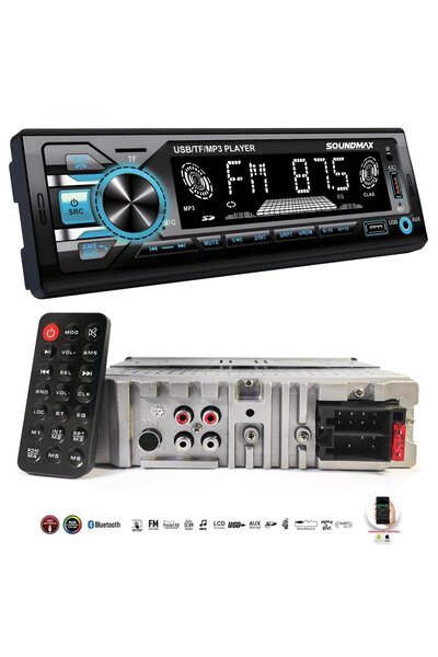 Soundmax SX-MX1289 Araç Oto Teyp 4X50 Watt BT Senkronizasyon 2XUSB TF AUX FM ...