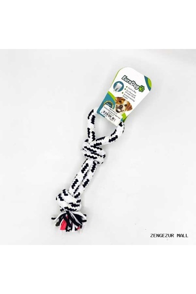 Eurodog Zengezur Dental Floss Ring Double Knot Black White (132720) 30 cm