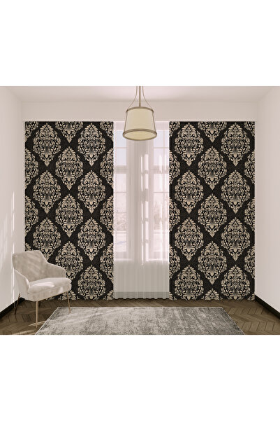 Generic Brand Living Room Velvet Background Curtain Double Wing, Stylish Deco...