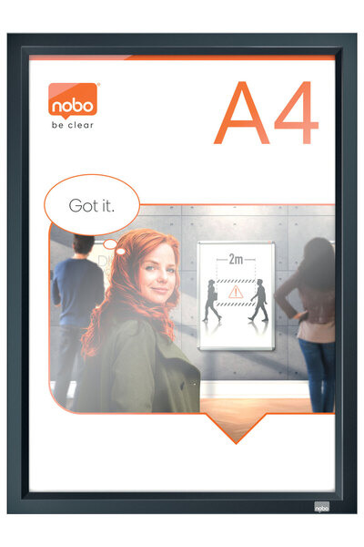 MC Micostore Rama click aluminiu a4 grafit impression pro nobo