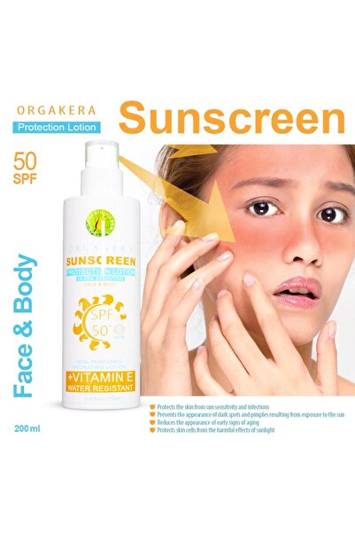 Orgakera Sunscreen Face & Body ( SPF+50 ) 225 ml