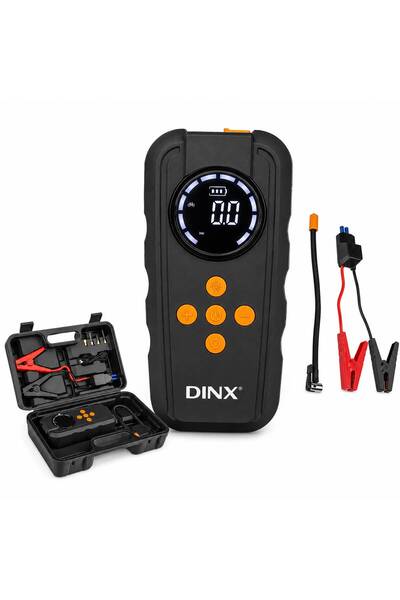 Dinx بطارية تشغيل السيارة المحمولة DX2592 بسعة 6000 مللي أمبير مع منفاخ هواء ...