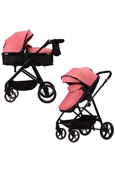 L-Sun Stroller 2 in 1 F5 Red, Reversible with Aluminum Frame and Accessories
