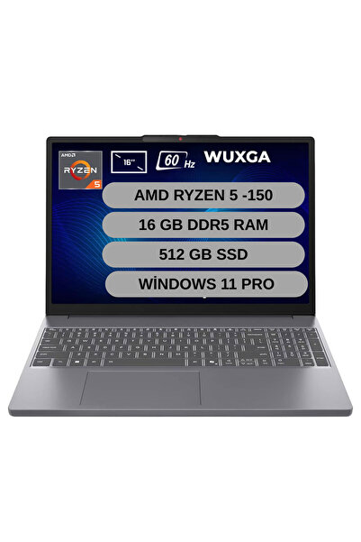 LENOVO IdeaPad Slim 3 16ARP10 AMD Ryzen 5-150 16GB DRR5 512GB SSD 16 inç Wind...