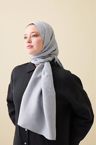 Imannoor Șal İman I Baklava Gri Ramy Jacar 70x190