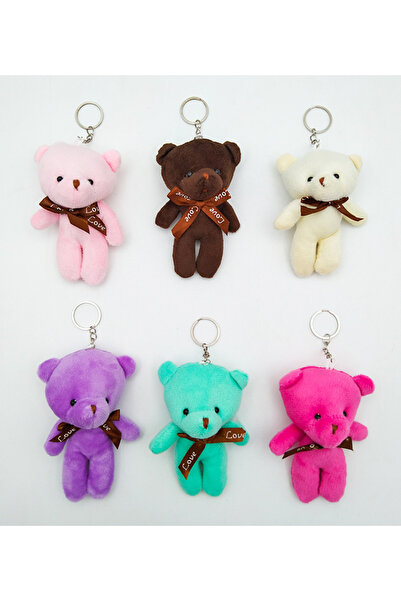 Shoplandu Sevimli Mini Peluş Ayıcık Anahtarlık - Çanta Süsü Aksesuar - Tatlı Şirin Maskot Sevimli Hediyelik