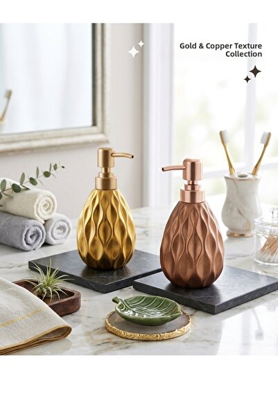 kasımoğulları concept Antique 2-Piece Gold, Silver, Bronze Textured Luxury Li...