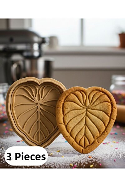 EGATOPTAN 3-Piece Heart Leaf Shaping Mold Cookie Dough Cutter Play and Candy ...