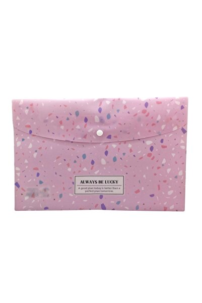 Limmy Pink Confetti Patterned Snap Envelope File - 1 Piece