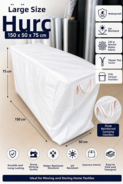 Branda Noktası 150x50x75 Sac de depozitare de dimensiuni mari, cu fermoar, im...