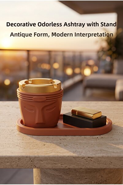 LE PARİS Premium Decorative Odorless Ashtray with Stand |   Organizer Tray | ...