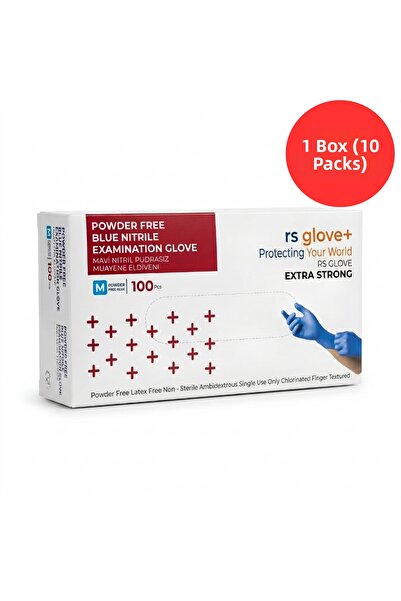 Rs Glove قفازات RS زرقاء من النتريل خالية من البودرة، قفازات فحص قوية للغاية،...