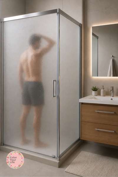 Renklendir Hayatını BT-902 Folie decorativă mată pentru cabină de duș din sti...