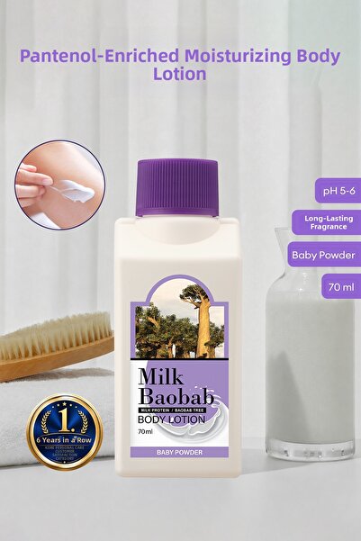 Milk Baobab لوشن مرطب للجسم يحتوي على البانثينول لوشن الجسم الأصلي (بودرة الأ...