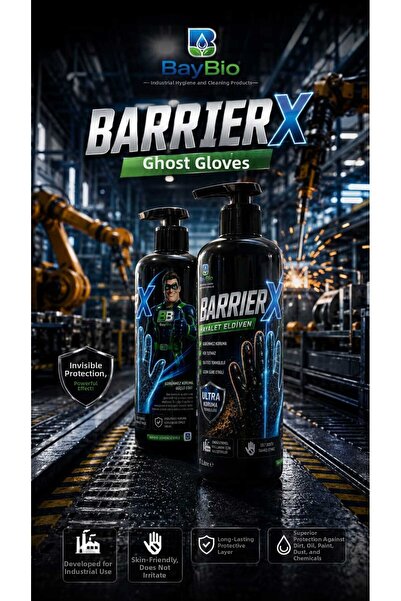 BarrierX 2 Pieces of Gel Gloves-Oil, Dirt, Silicone, Adhesive, Protective Han...