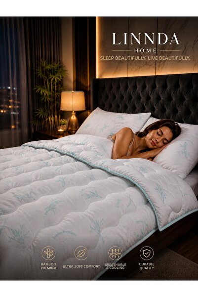 Linnda Home Bamboo Patterned Single Duvet – Lightweight, Soft, and Breathable...