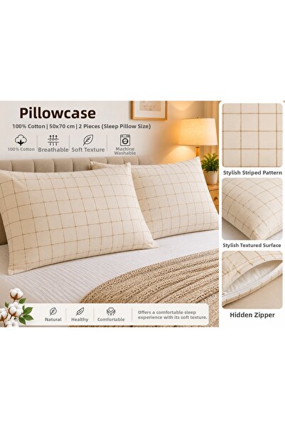 CARYUM Pillowcase |   Cotton |   50X70 cm |   2 Pieces