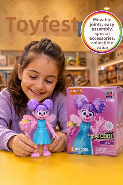 TOYFEST Sesame Street Abby Blokees Precool Licensed Figure Model Kit Toy 12 cm