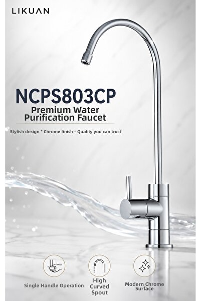 LİKUAN hardware Premium Water Purification Faucet Chrome Single Lever Nsf Cer...