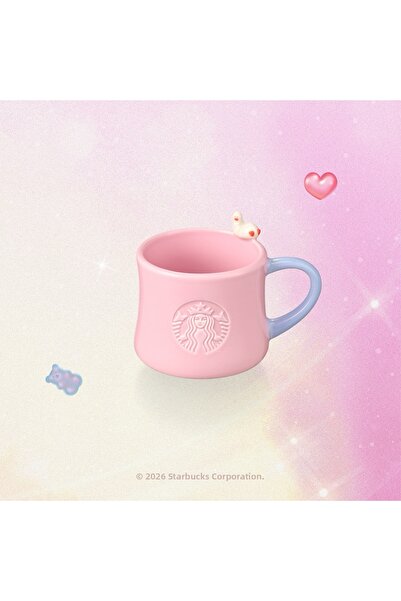 Starbucks ®   كوب بتصميم بطة وردية سعة 10 أونصات