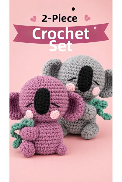 Liva Craft Art&Craft Set de tricotat, Kit de tricotat Amigurumi Koala, 2 pies...