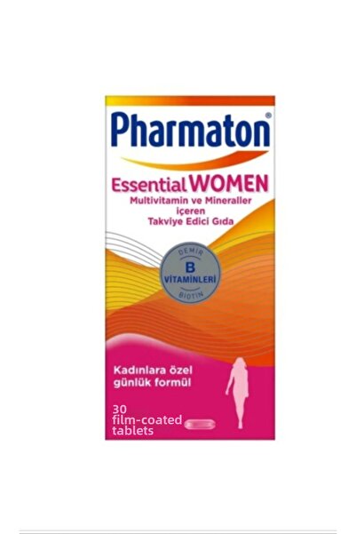 Pharmaton مكمل غذائي نسائي أساسي يحتوي على 30 قرصًا متعدد الفيتامينات والمعادن