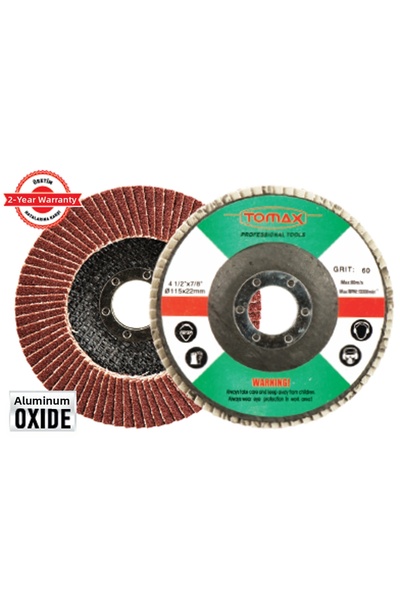 Tomax Flap Disc Sanding 115 X 80 Grit (10 Pieces)