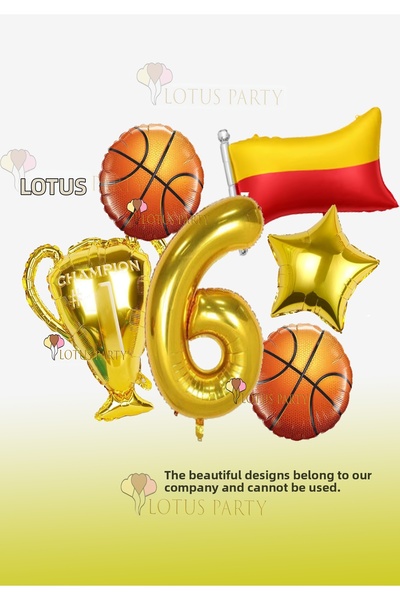 LOTUS PARTY Set de petrecere tematică pentru fani de baschet - Balon în formă...