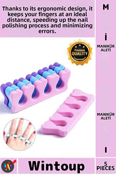 Wintoup # Manicure Apparatus Soft Flexible Professional Care Finger Separator...