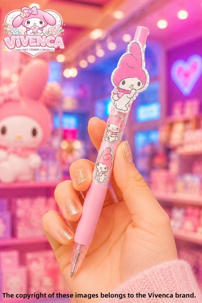 MY MELODY New Season Licensed Double-Ended Shinny Versatil Tip Pen with Vivenca 0.7 mm