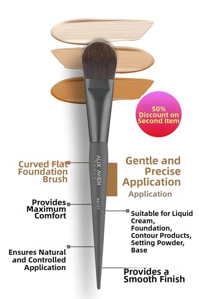 Alix Avien Curved Flat Foundation Brush - Flat Foundation Brush