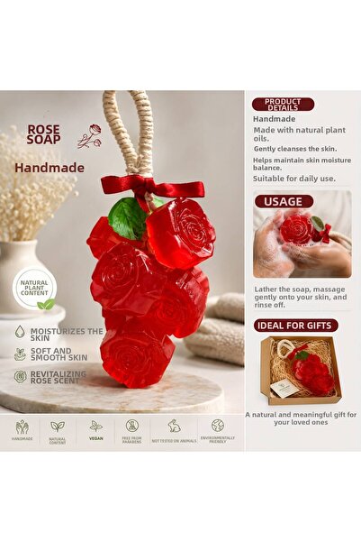 arbies beauty Handmade Rose Soap |   Rose Essence |   Decorative Scented Soap...