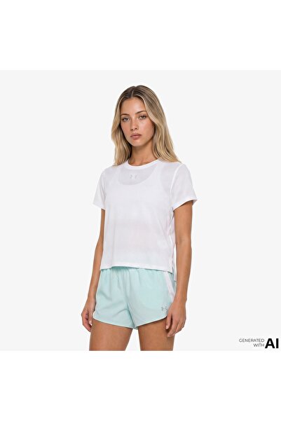 Under Armour تي شيرت Velociti للسيدات باللون الأبيض للجري