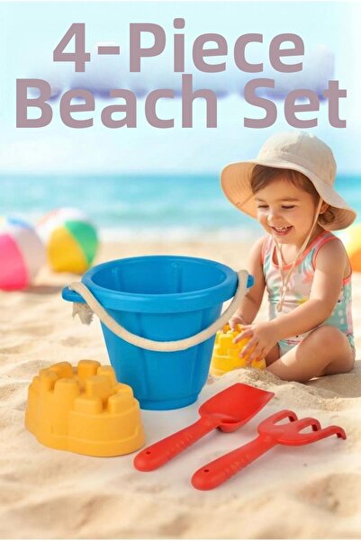 Tıfıl Toys Sand and Beach Play Set – 4-Piece Beach Sand Bucket Set with Bucke...