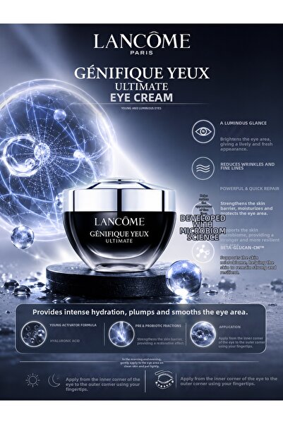 Lancome كريم جينيفيك يو ألتيميت المضاد للتجاعيد والمشدد والمجدد لمنطقة العين ...