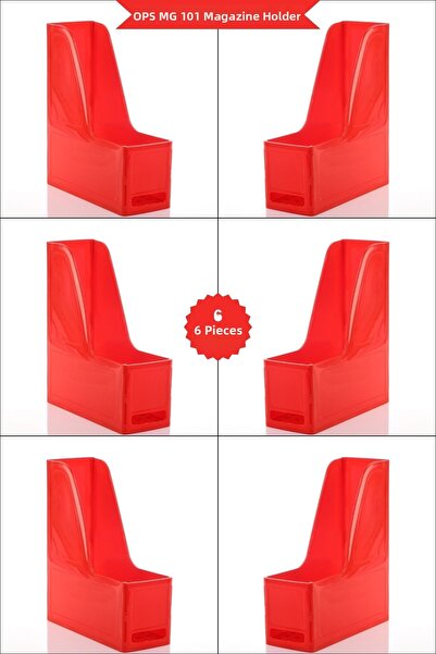Ops Mg 101 Magazine Holder Set of 6 A4 Disassembled Plastic Vertical Folder A...