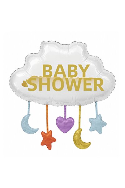 BeySüS Baby Shower Crescent Star Tassel Cloud Foil Balloon