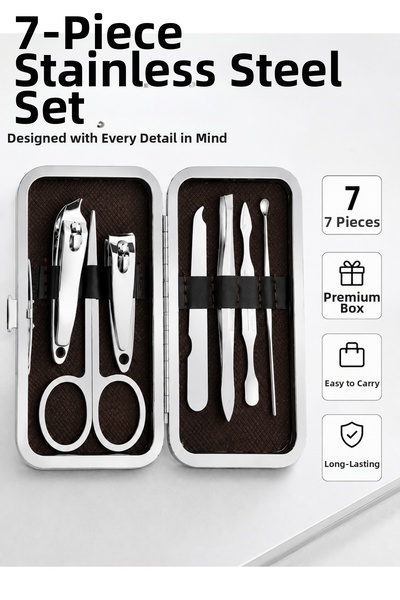 izbul Stainless Steel Personal Care Set – 7 Pieces