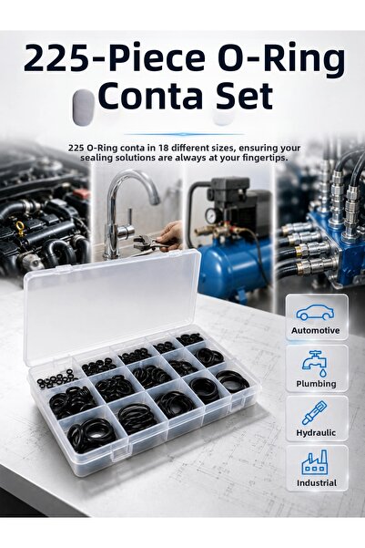 Epilons 18 Size O-Ring Seal Set Rubber Seal Kit for Automotive, Plumbing, and...