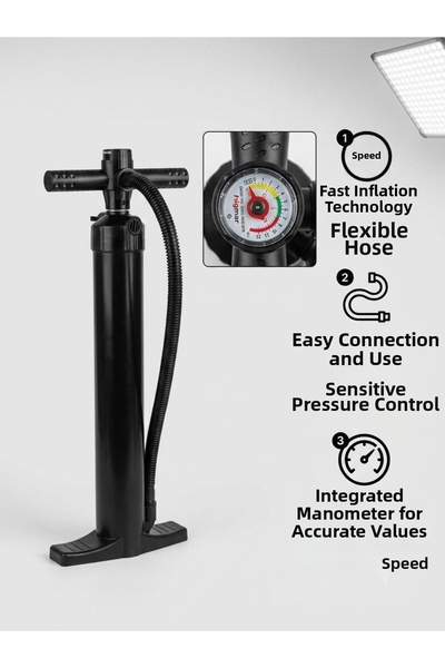 Generic Brand Dual-Direction Hand Pump – Universal Inflation Pump with Manome...