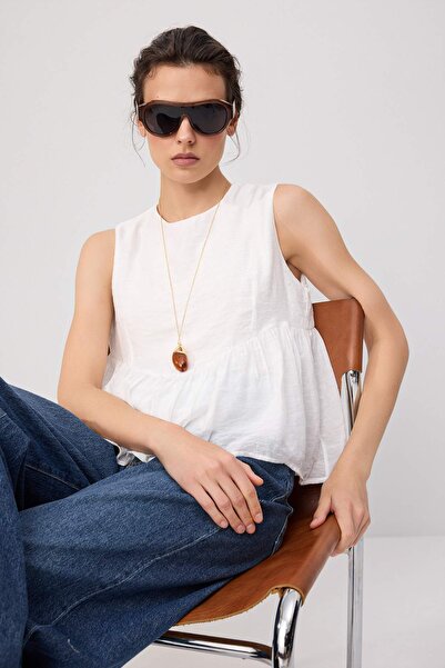 Trendyol Collection White Woven Top&Bottom Blouse Twoss26Bz00903