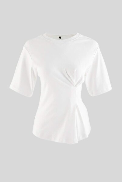 Trendyol Collection Ecru Plain Regular Crew Neck Standard Sleeve Short Regula...